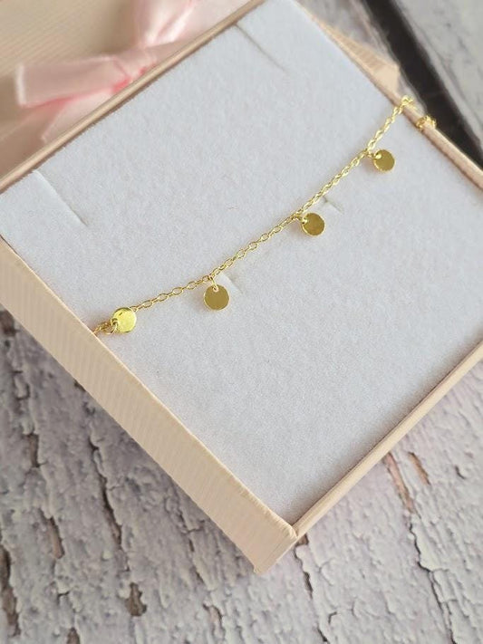 Silver Coin Bracelet, Gold Coin Bracelet, Gold Bracelet, Boho Bracelet, Stackable Bracelet